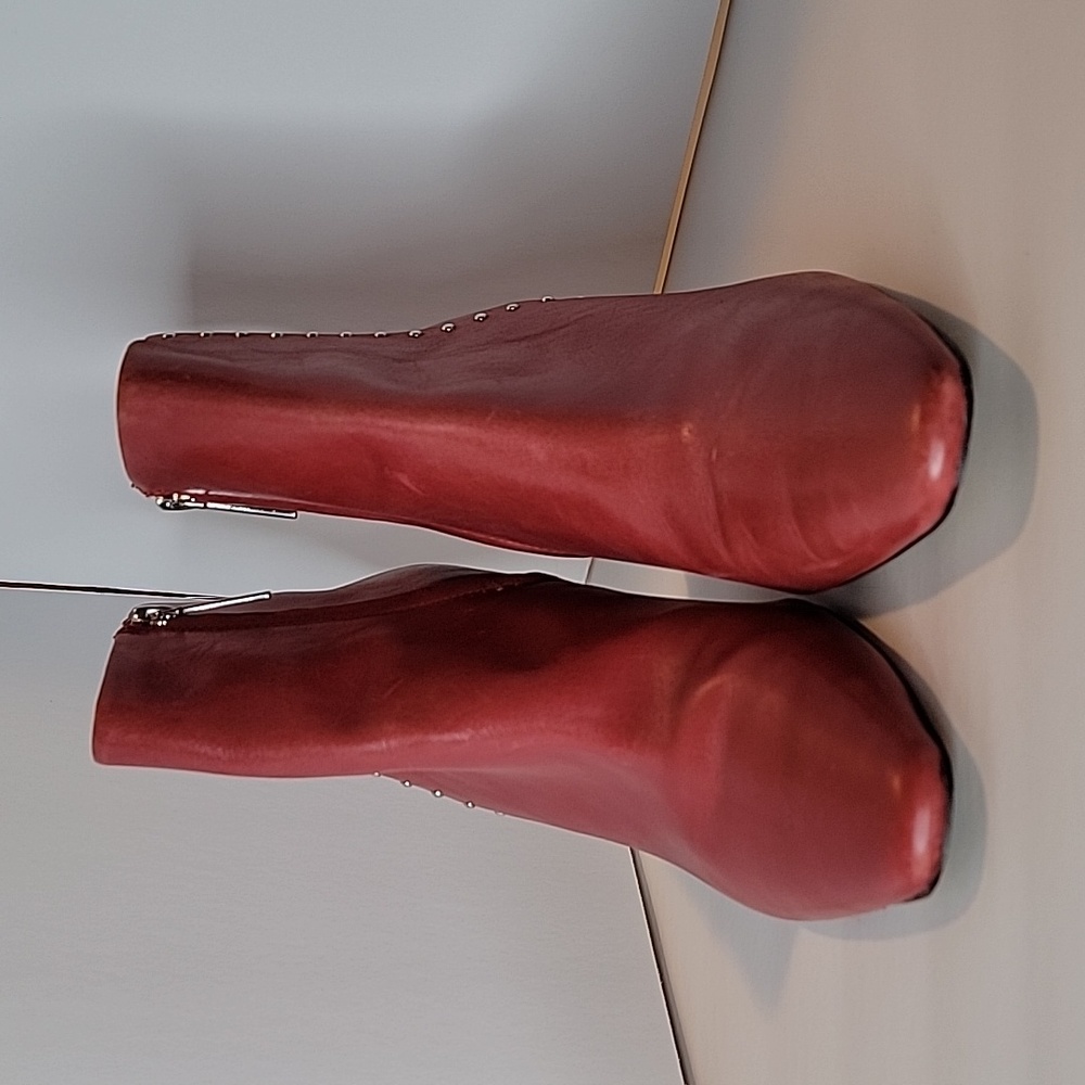 COPY - Zara red leather ankle boots